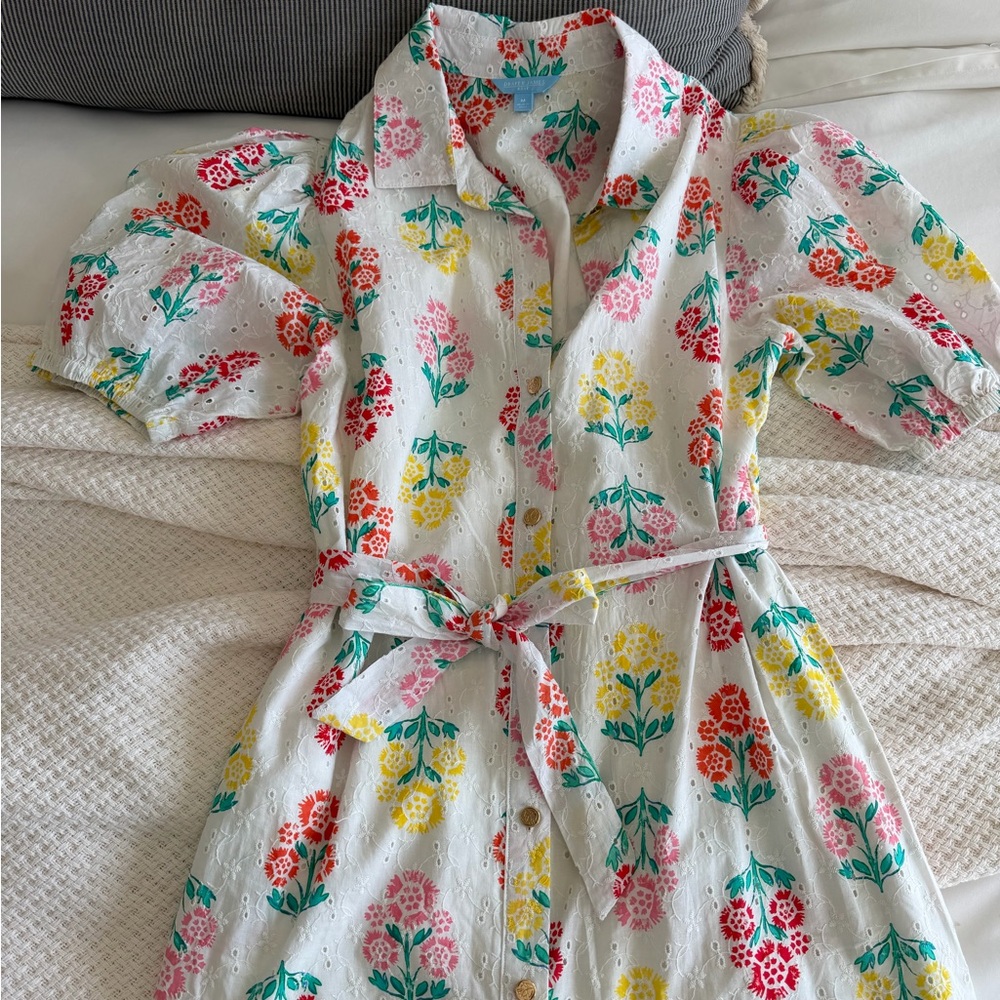 Draper James White Floral Dress